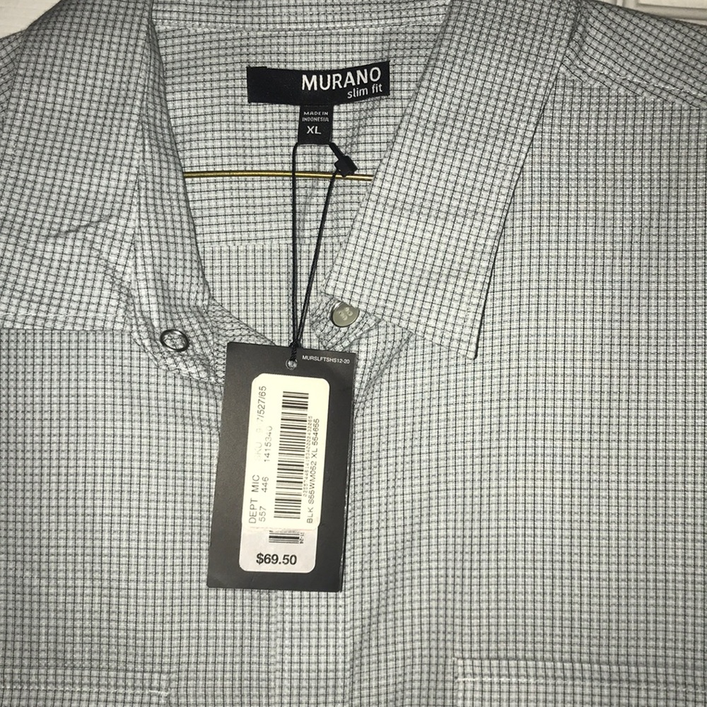 Murano slim fit button down shirt short sleeve